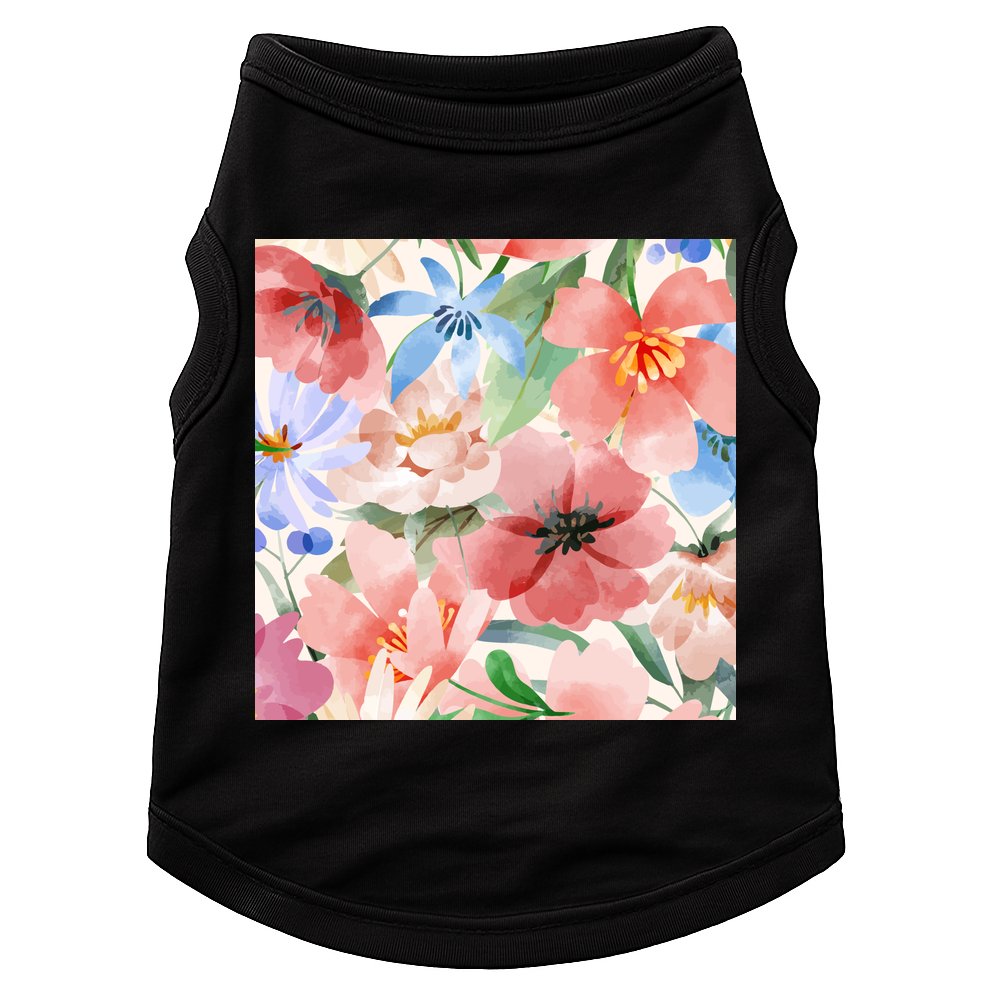 Flower Garden Nature Pattern Doggie Tank