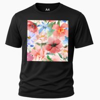 Flower Garden Nature Pattern Cooling Performance Crew T-Shirt