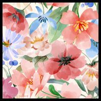 Flower Garden Nature Pattern Tall T-Shirt