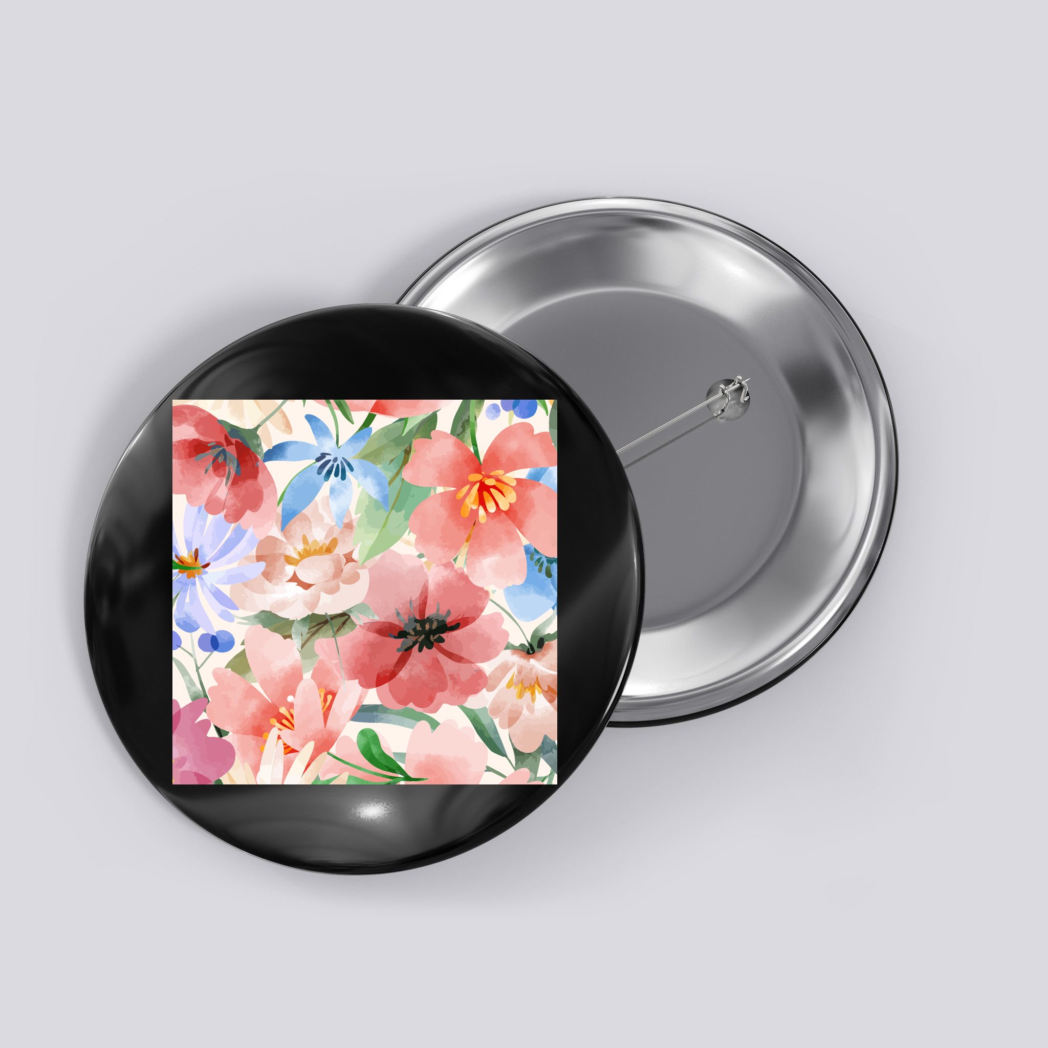 Flower Garden Nature Pattern Button