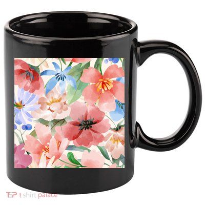 Flower Garden Nature Pattern 11oz C Handle Ceramic Mug