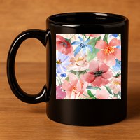 Flower Garden Nature Pattern 11oz C Handle Ceramic Mug