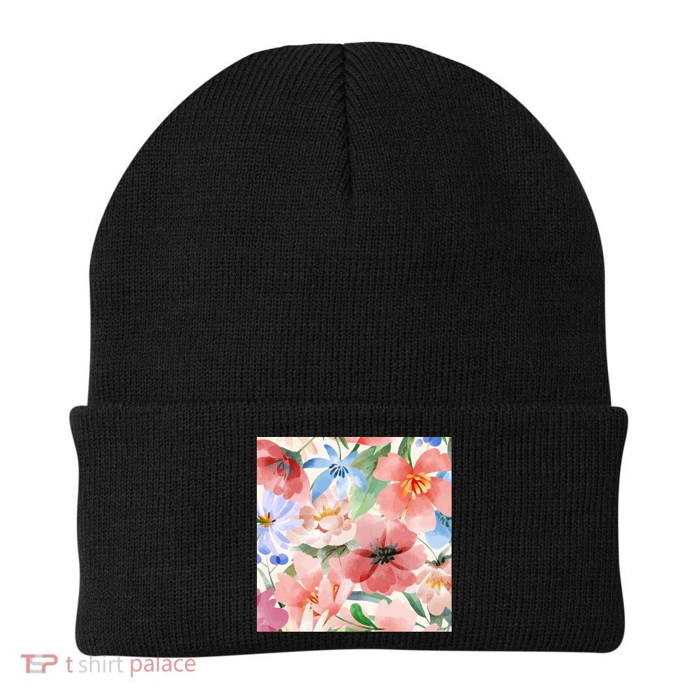 Flower Garden Nature Pattern Beanie