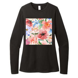 Flower Garden Nature Pattern Womens CVC Long Sleeve Shirt