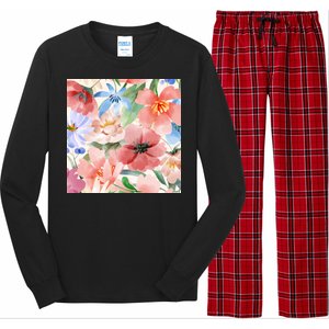 Flower Garden Nature Pattern Long Sleeve Pajama Set