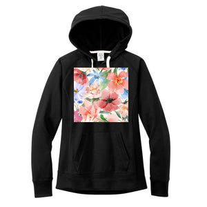 Flower Garden Nature Pattern Women's Fleece Hoodie