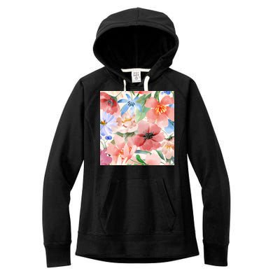 Flower Garden Nature Pattern Women's Fleece Hoodie