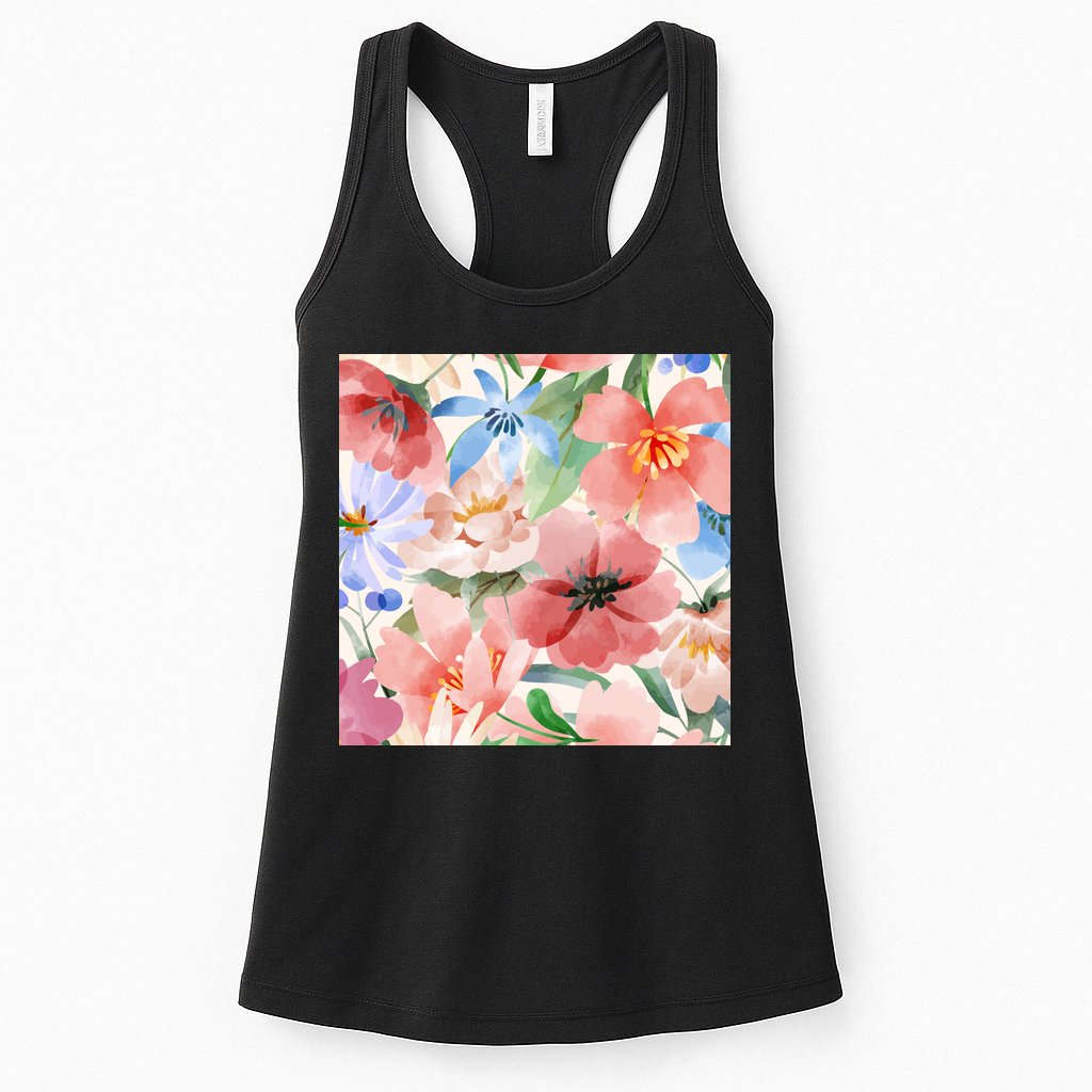 Flower Garden Nature Pattern Womens Tank Top