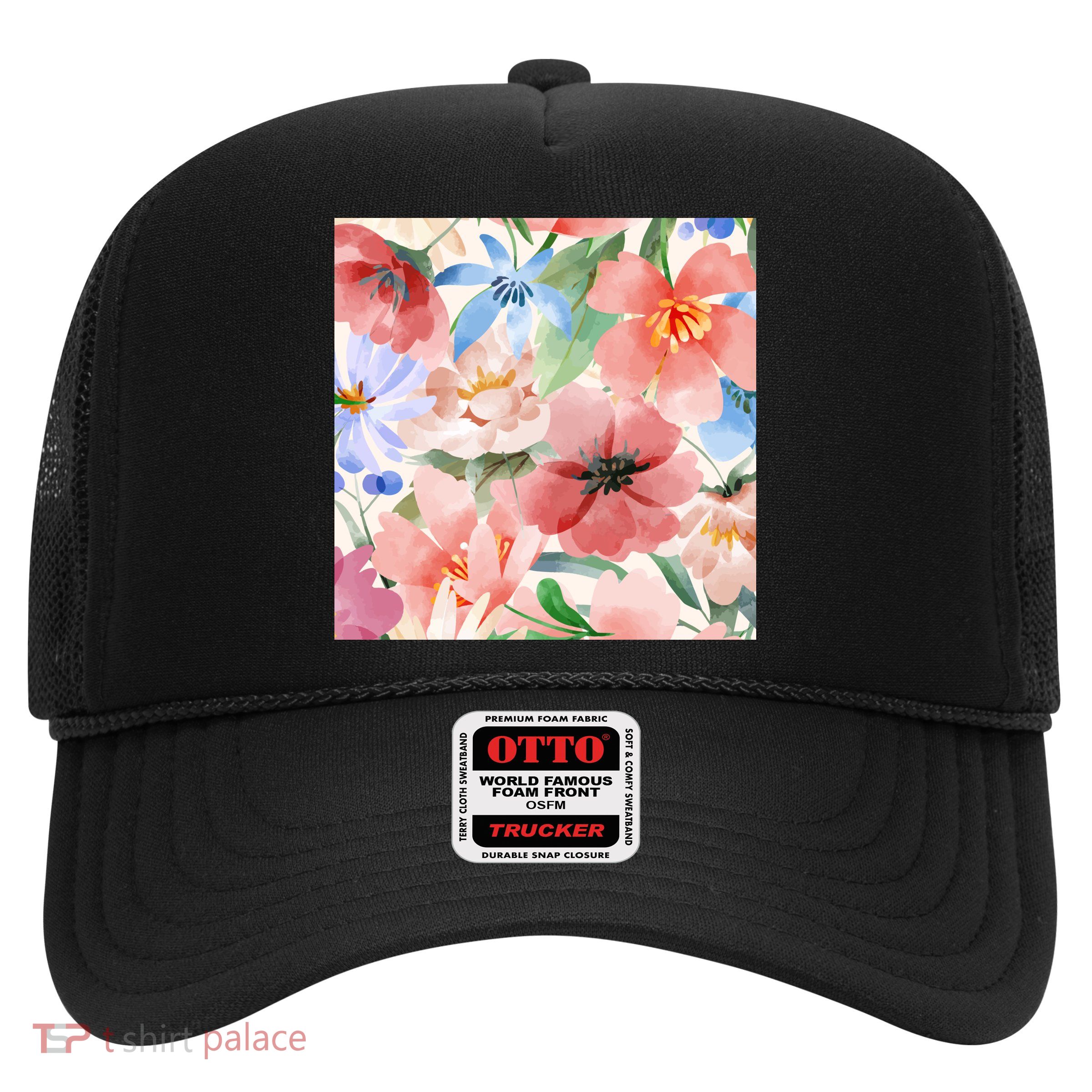 Flower Garden Nature Pattern Trucker Hat