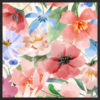 Flower Garden Nature Pattern Trucker Hat
