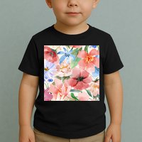 Flower Garden Nature Pattern Toddler T-Shirt