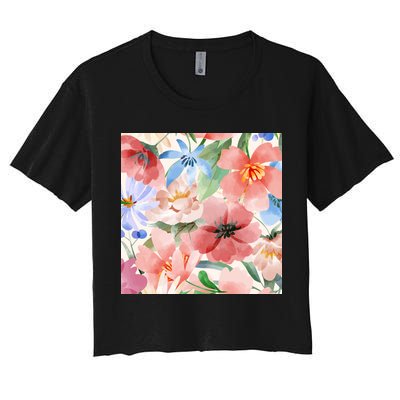 Flower Garden Nature Pattern Crop Top