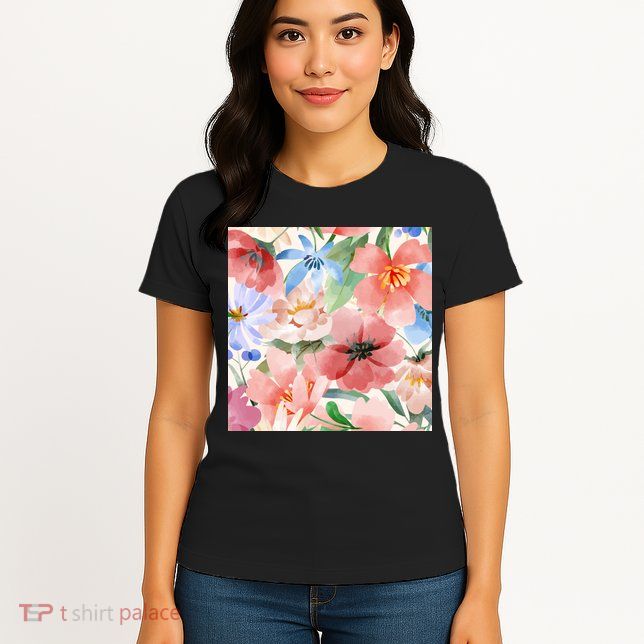 Flower Garden Nature Pattern Women's T-Shirt