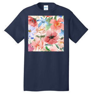 Flower Garden Nature Pattern Tall T-Shirt