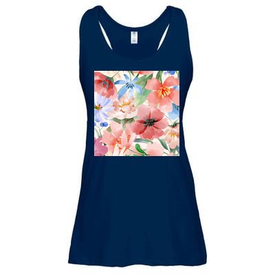 Flower Garden Nature Pattern Ladies Essential Flowy Tank