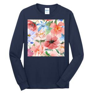 Flower Garden Nature Pattern Tall Long Sleeve T-Shirt