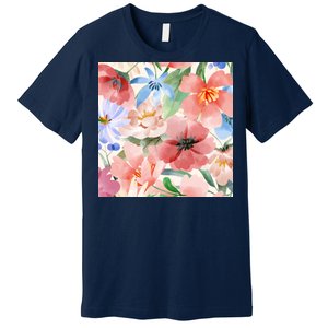 Flower Garden Nature Pattern Premium T-Shirt