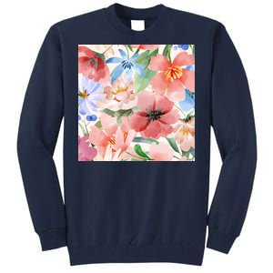 Flower Garden Nature Pattern Tall Sweatshirt