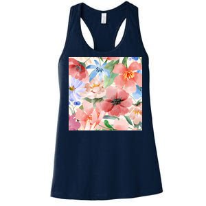 Flower Garden Nature Pattern Women's Racerback Tank