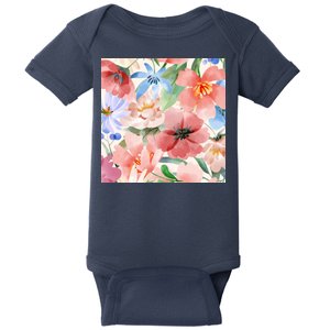 Flower Garden Nature Pattern Baby Bodysuit