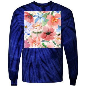 Flower Garden Nature Pattern Tie-Dye Long Sleeve Shirt