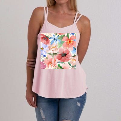 Flower Garden Nature Pattern Women's Strappy Tank