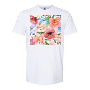 Flower Garden Nature Pattern Softstyle CVC T-Shirt