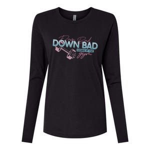 Funny Groovy Now IM Down Bad Crying At The Gym Gift Womens Cotton Relaxed Long Sleeve T-Shirt