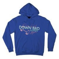 Funny Groovy Now IM Down Bad Crying At The Gym Gift Tall Hoodie