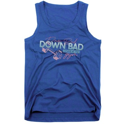 Funny Groovy Now IM Down Bad Crying At The Gym Gift Tank Top