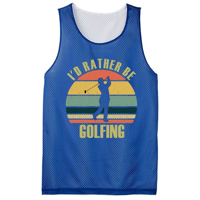 Funny Gift Novelty Id Rather Be Golfing Cute Gift Mesh Reversible Basketball Jersey Tank