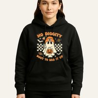 Funny Ghost No Diggity Bout To Bag It Up Spooky Halloween Hoodie
