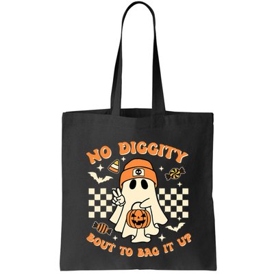 Funny Ghost No Diggity Bout To Bag It Up Spooky Halloween Bag