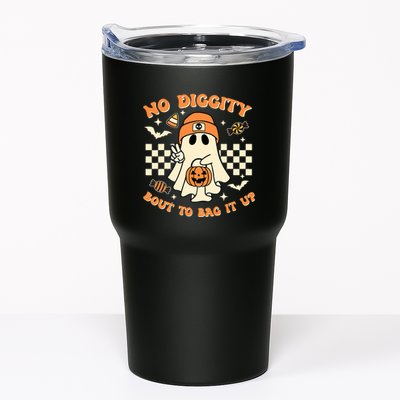 Funny Ghost No Diggity Bout To Bag It Up Spooky Halloween Tumbler