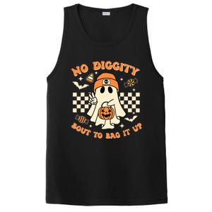 Funny Ghost No Diggity Bout To Bag It Up Spooky Halloween PosiCharge Competitor Tank