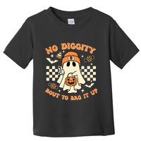 Funny Ghost No Diggity Bout To Bag It Up Spooky Halloween Toddler T-Shirt