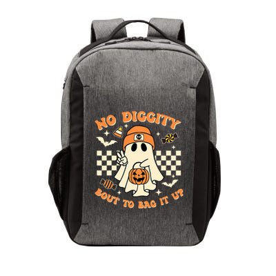 Funny Ghost No Diggity Bout To Bag It Up Spooky Halloween Vector Backpack