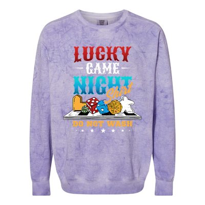 Family Game Night Cute Gift Funny Lucky Game Night Cute Gift Colorblast Crewneck Sweatshirt