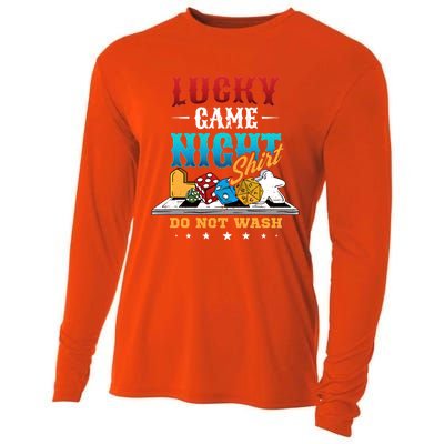 Family Game Night Cute Gift Funny Lucky Game Night Cute Gift Cooling Performance Long Sleeve Crew