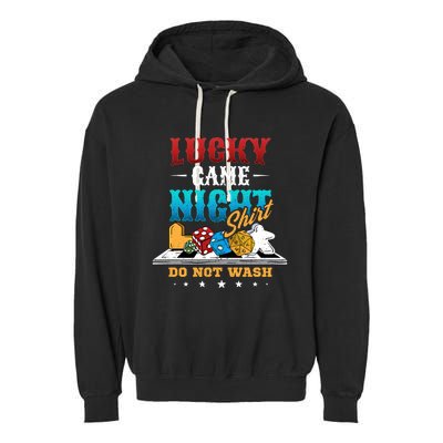 Family Game Night Cute Gift Funny Lucky Game Night Cute Gift Garment-Dyed Fleece Hoodie