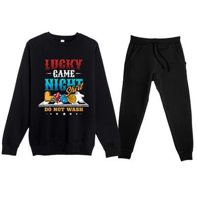 Family Game Night Cute Gift Funny Lucky Game Night Cute Gift Premium Crewneck Sweatsuit Set