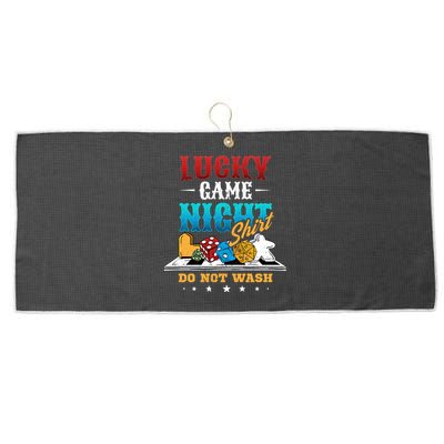 Family Game Night Cute Gift Funny Lucky Game Night Cute Gift Large Microfiber Waffle Golf Towel