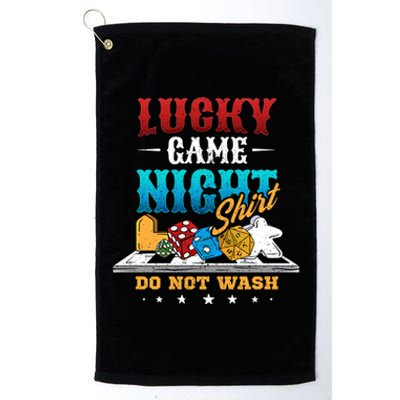 Family Game Night Cute Gift Funny Lucky Game Night Cute Gift Platinum Collection Golf Towel