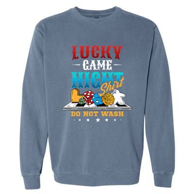 Family Game Night Cute Gift Funny Lucky Game Night Cute Gift Garment-Dyed Sweatshirt