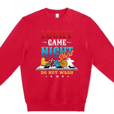 Family Game Night Cute Gift Funny Lucky Game Night Cute Gift Premium Crewneck Sweatshirt