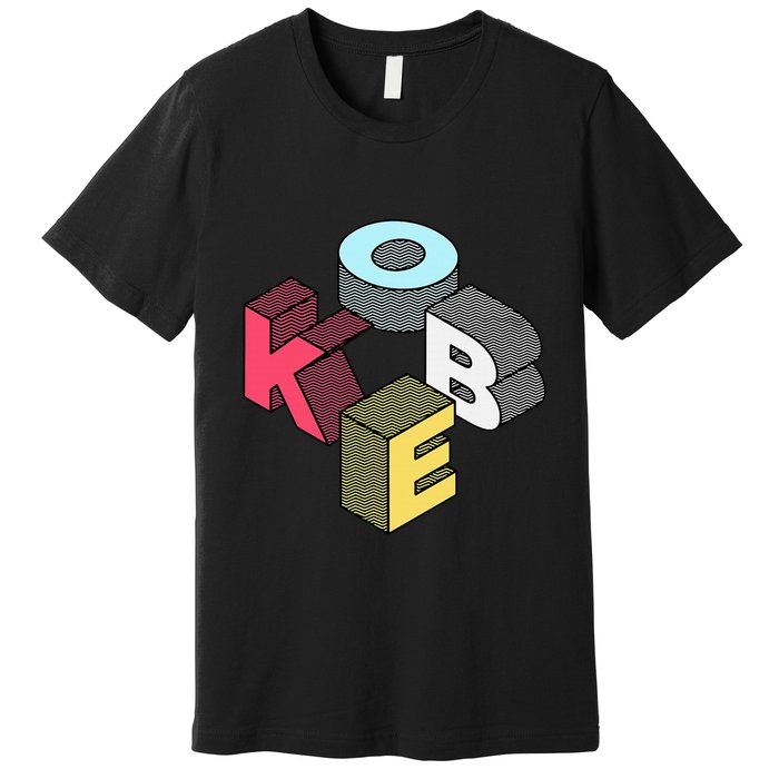 First Given Name Retro Isometric Block Letters Premium T-Shirt
