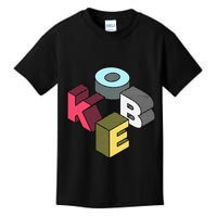 First Given Name Retro Isometric Block Letters Kids T-Shirt