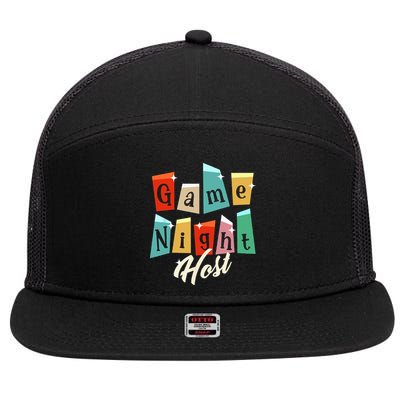 Family Game Night Game Night Host 7 Panel Mesh Trucker Snapback Hat