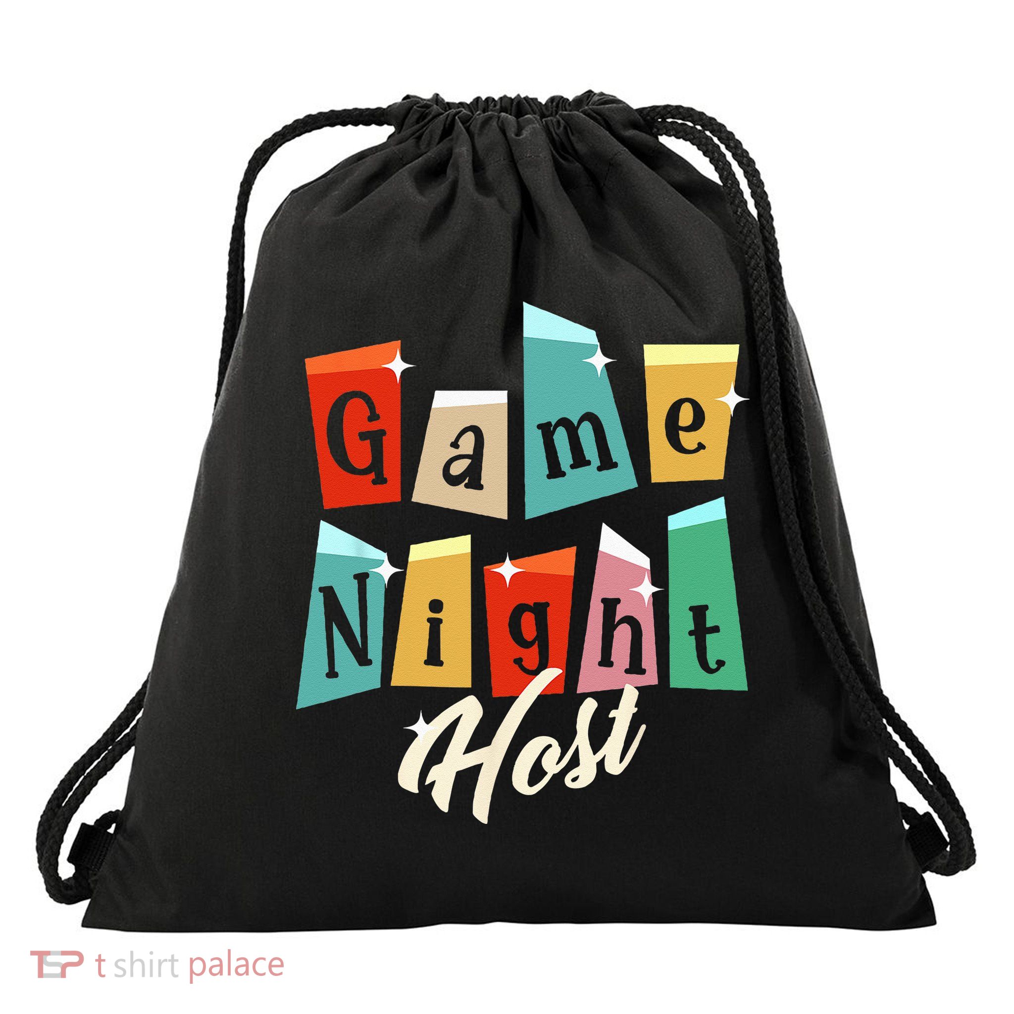 Family Game Night Game Night Host Drawstring Bag