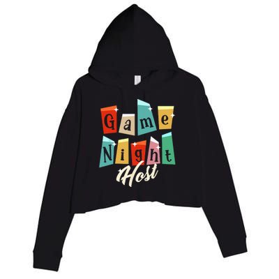 Family Game Night Game Night Host Crop Fleece Hoodie